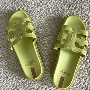 Sam Edelman flip flops in lime green